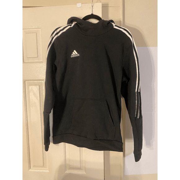 Adidas TIRO 21 SWEAT HOODIE - BLACK, Size Medium - Picture 1 of 6